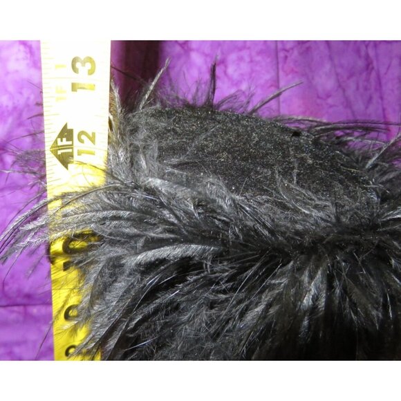 Vintage Victorian 11 inch Display Doll with case in Black Velvet with Feathers - Picture 6 of 8